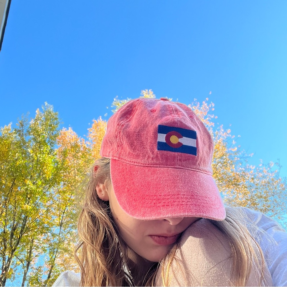 red Colorado flag baseball hat